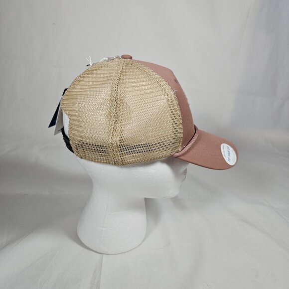 Tommy Bahama Baseball Hat Dusty Rose Mauve Truckers Hat Adjustab Fish - Picture 4 of 10